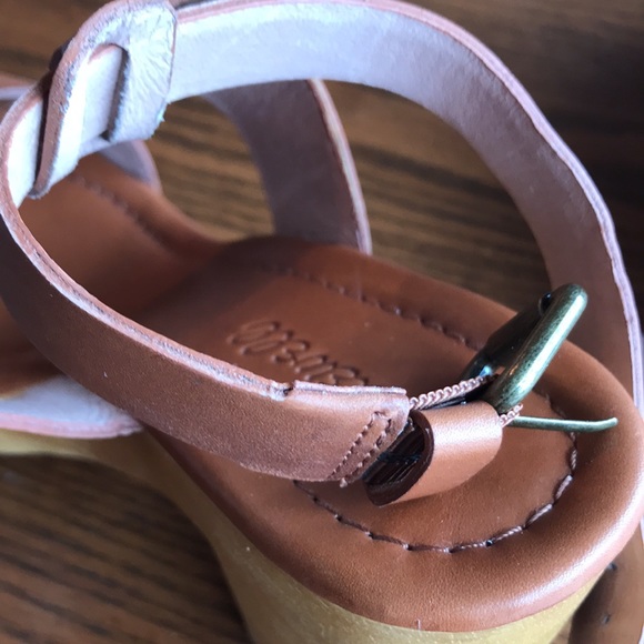 Madewell wood platform Boho mid brown leather sandals NWT - Picture 9 of 11